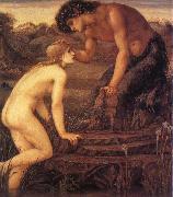 Sir Edward Coley Burne-Jones Pan and Psyche USA oil painting artist